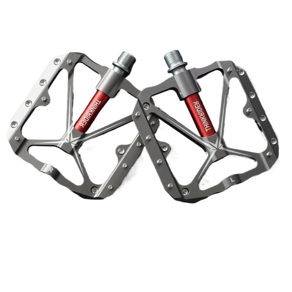 JIASHUNHE Bike Pedals Bike Pedals MTB Road 3 Sealed Bearings Bicycle Mountain Wide Platform Accessories Part(Titanium)