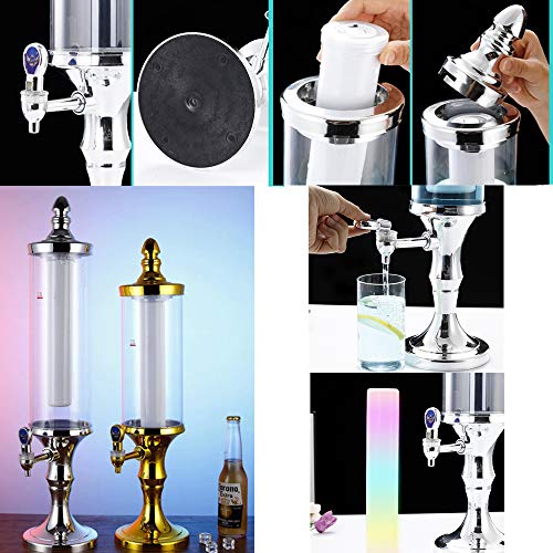 Nomal Tabletop Wine Beer Tower Beverage Juice Dispenser With Led Colorful Shinning Lights For Bar Party Restaurant Ktv Barbecue Restaurant thumb #3