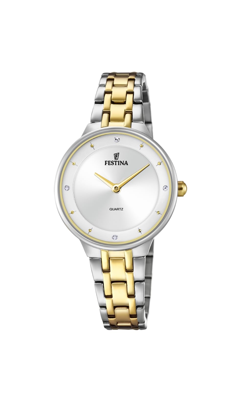 Festina Damenuhr Analog aus Edelstahl 316l Multi | Quarzwerk, Widerstandsfähiges Mineralglas, Wasserdicht 5 ATM F20625/1, Mademoiselle