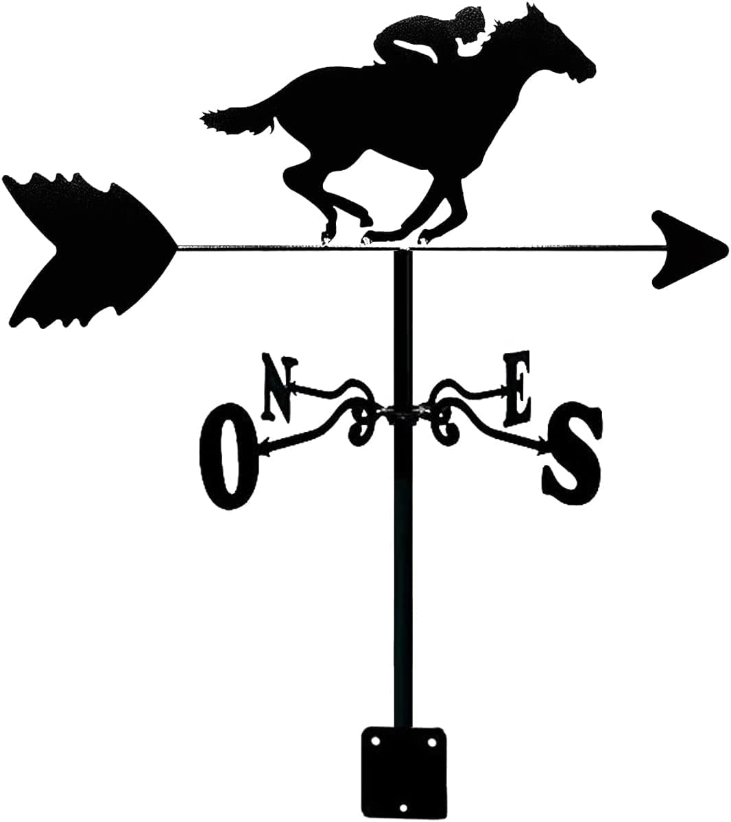WIQUYBML Wind Direction Indicator,Weather vanes, Weathercock Indicator Retro Scene Garden Weather Vane Measuring Tools -Horse
