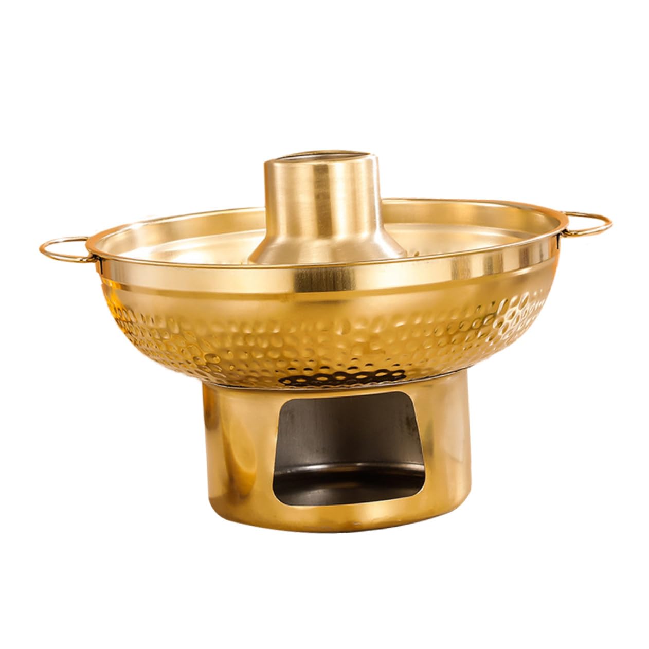 Pentola per Fonduta in Acciaio Inox 20 Cm per Sciogliere Formaggi e Dolci, Pentola Calda Monodose Fondo Conducente, Bordi Arrotondati per Uso Ristorazione e Dessert