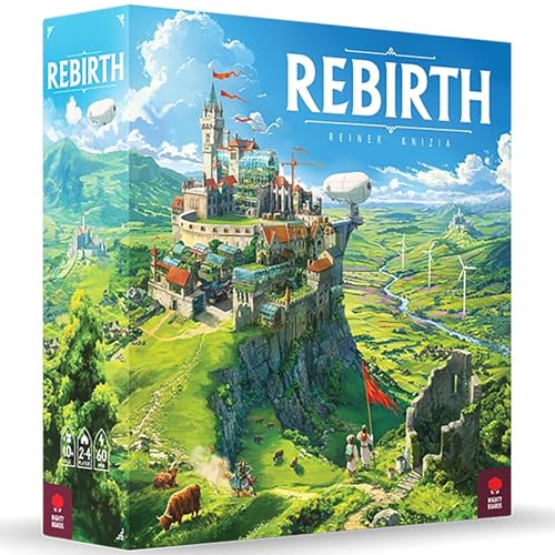 Mighty Boards: Rebirth - Tile Laying Board Game, Double-Sided Board Scotland-Ireland, Eurogame Set in A Lush & Hopeful Future, Age 10+, 2 to 4 Players