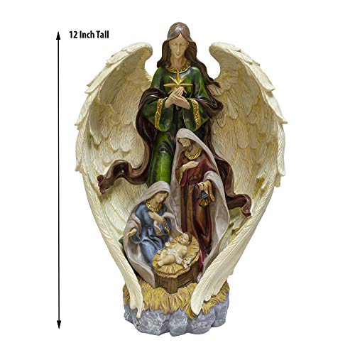 image for MEGA FAVORS 12 Inch Christmas Holy Family Hand Painted Figurine Set, P