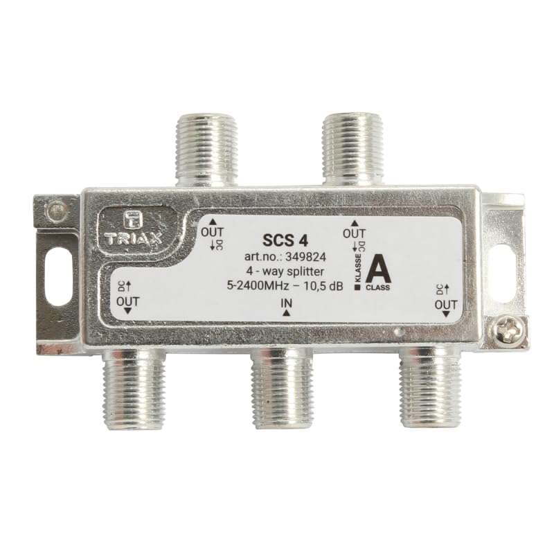 Eco Traders Triax 4 Way Splitter 5-2400 Mhz, Through Power Outputs