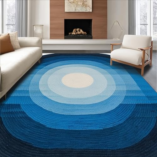 ODIKA Flatwoven High Traffic Area Rug 2x3, Seaside Serenity Braided,