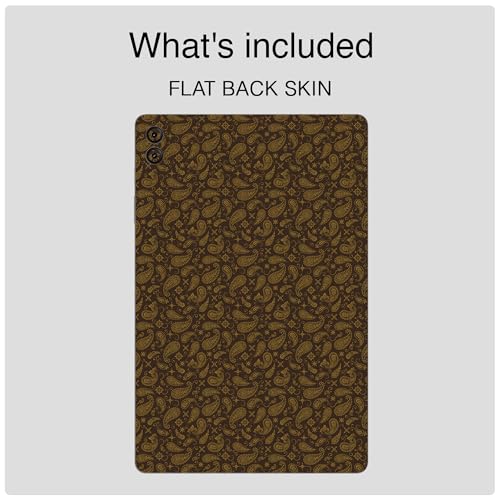 Image of Capes Tablet Skins Compatible with Samsung Galaxy Tab S9 FE Plus | Ultra-Thin Protective Film | Anti-Scratch Vinyl Decal Skin | Not Case /Cover (Brown Paisley, Back Skin)
