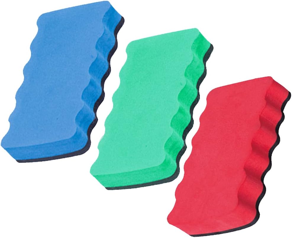 3 Color Pack Whiteboard Erasers White Board Wipers Dry Erase