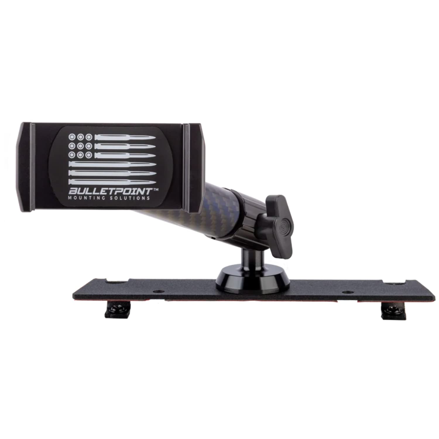 Dash Mount Cell Phone Holder RAM Truck Compatible (2013-2018 + Classic) with 20mm Ball Mount for GPS Navigation - Compatible with iPhone and Android Smartphones - Heavy Duty Carbon Fiber Kevlar Arm