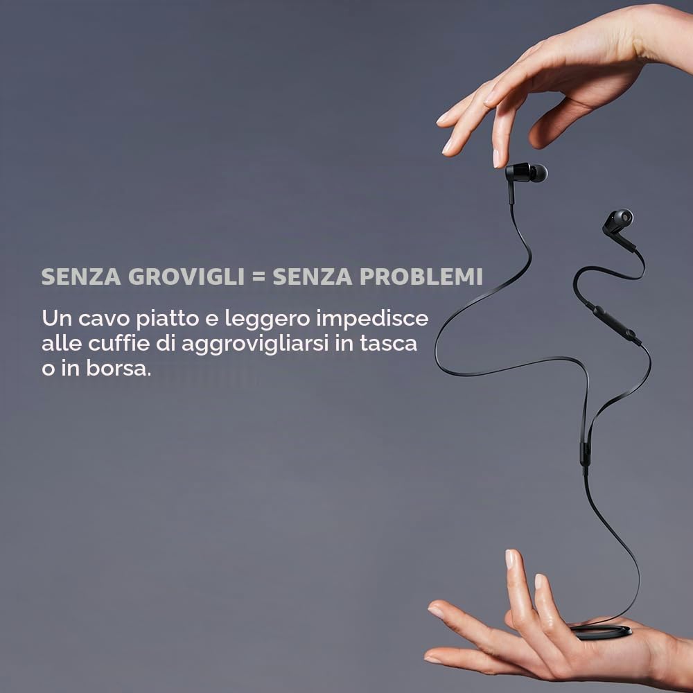 Belkin SoundForm Cuffie per Telefono con Connettore Lightning (Cuffie Lightning per iPhone 13, 13 Pro, 13 Pro Max, 13 mini, 12, 12 Pro, 12 Pro Max, 12 mini, 11, XS, X, SE, 8 Plus, 8, 7), Nero