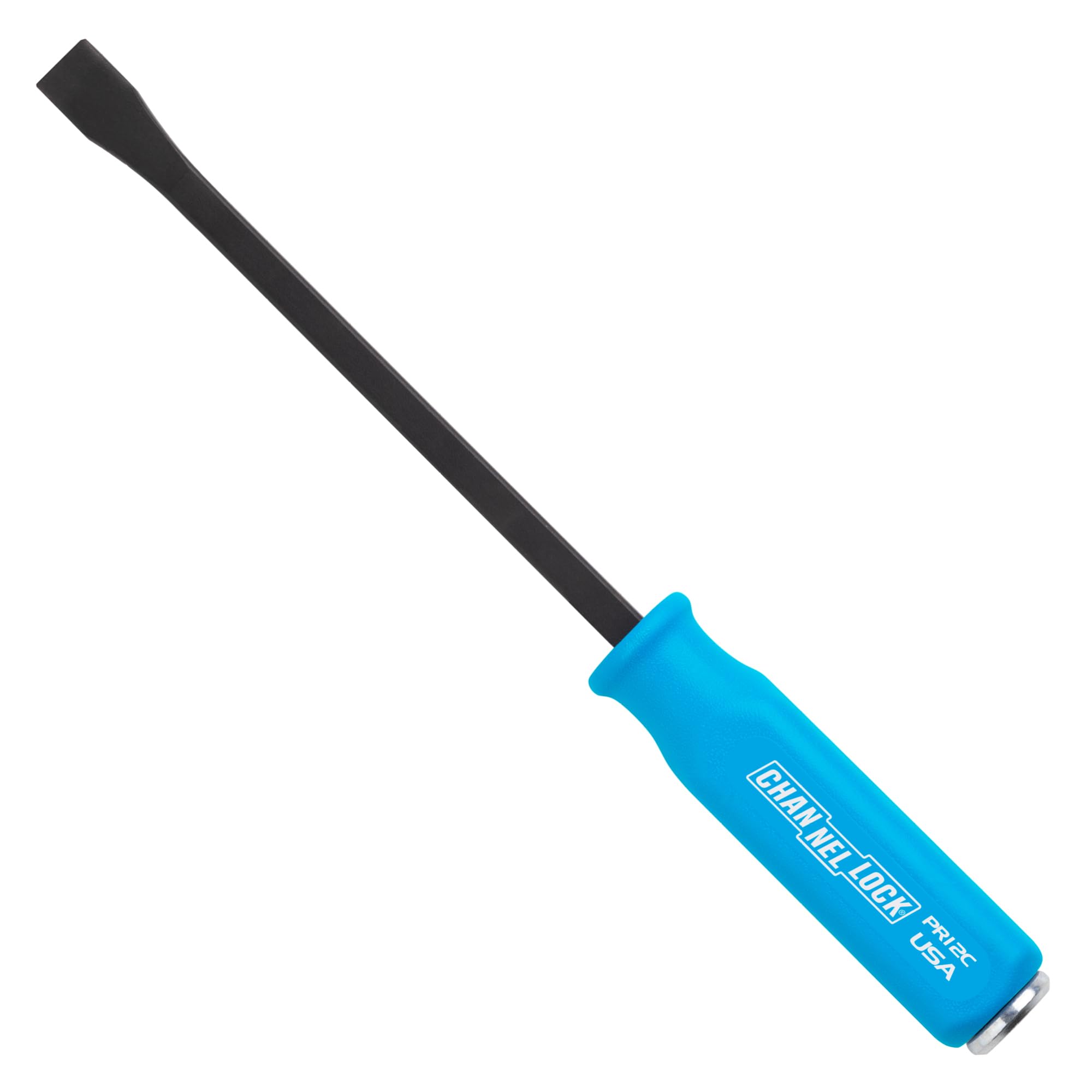 CHANNELLOCK 5/8 x 7-inch Professional Pry Bar, 12-inch Overall Length, Made in USA, Molded 4-Sided Textured Grip