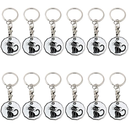 Fichas de carrito de la compra con clips alternativa a monedas de 12 caras llavero