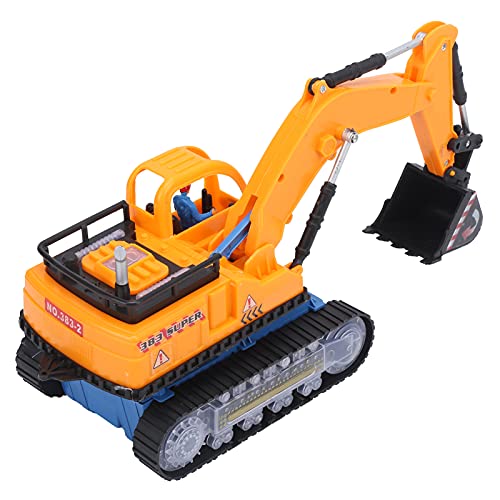 Brinquedo de escavadeira de controle remoto de plástico, brinquedo de escavadeira elétrica infantil