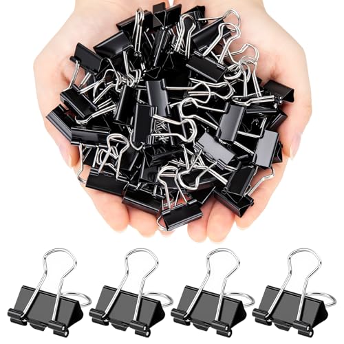 Image of OWLKELA 140 Pcs Binder Clips, 0.75 inch, Black