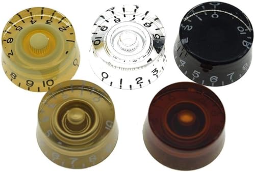 Miniatura 6 de Dopro 2pcs USA (Imperial) LP Guitarra Dial Velocidad Perillas 24 Finas Splines Control Perillas para USA Les PaulCTS Macetas Negro