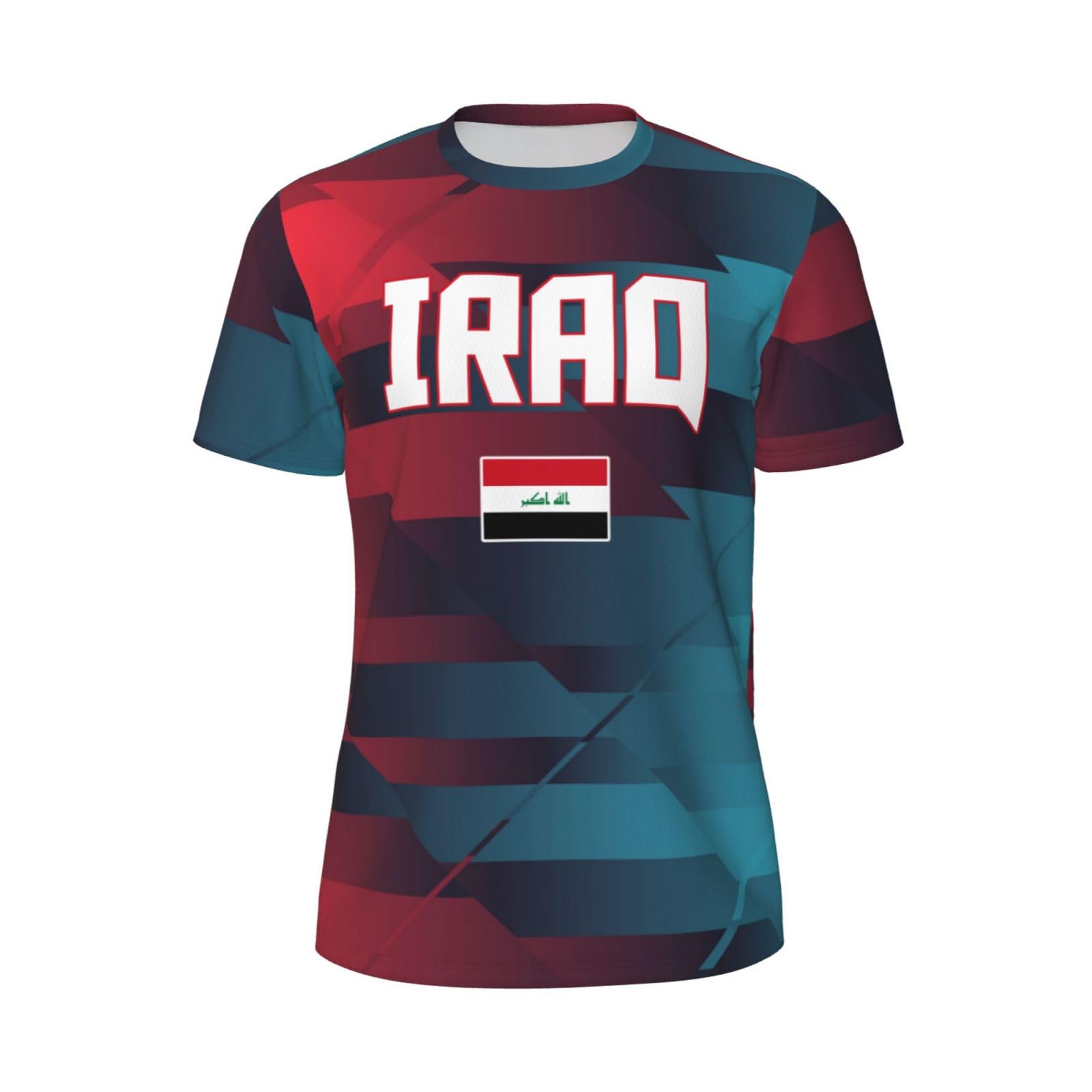 DABOYOZHZH Iraq Flag Cool Iraqans (30) Sports Jersey Mesh T-Shirt 3D Print for Running Cycling Soccer Tennis Fitness Climbing Shirts