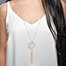 MOLOCH Long Necklaces For Woman Disk Circle Pendant Necklaces Tassel Fringe Necklace Set Statement Pendant (gold)