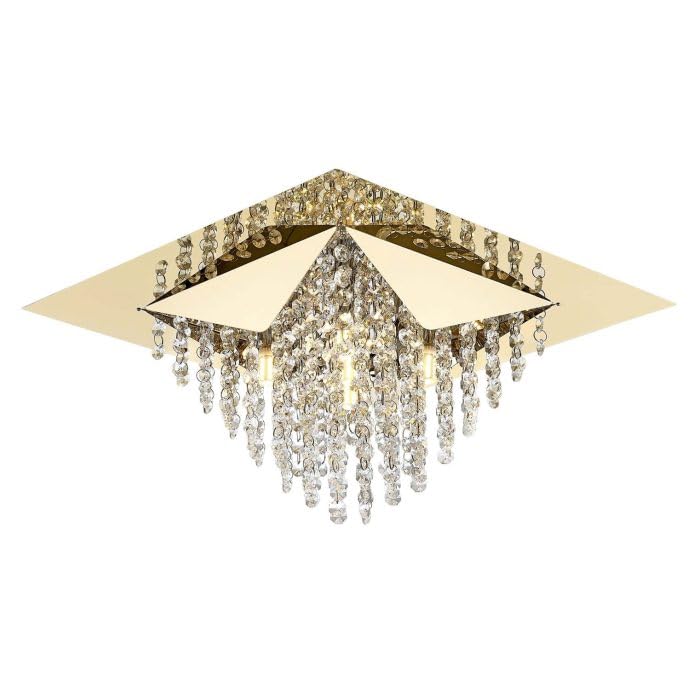 PHILIPS Cameo SQ Titanium Gold 5H Hanging Light | 5 Holder Pendant Light Fixture for Living Room, Dining, and Decorative Spaces – Elegant Modern Square Design-image-39