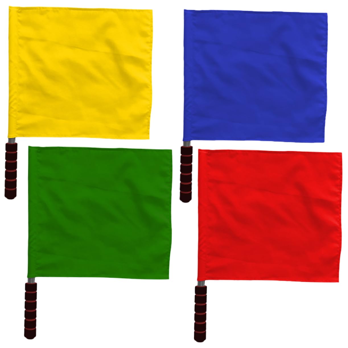 HANABASS 4pcs Red White Sports Referee Flag Signal Flags for Competition Hand Wave Flag