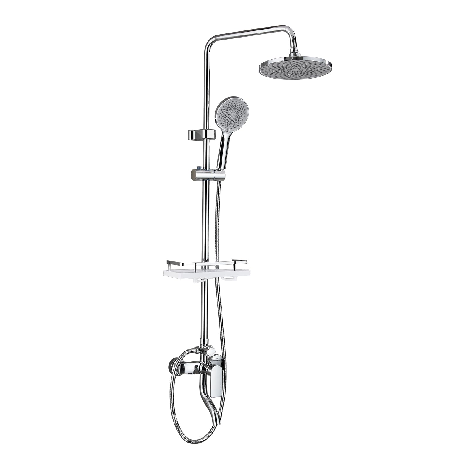 Colonna Doccia Cromo, Doccia idromassaggio, Colonna Doccia con Soffione, Set Doccia Completo con Miscelatore