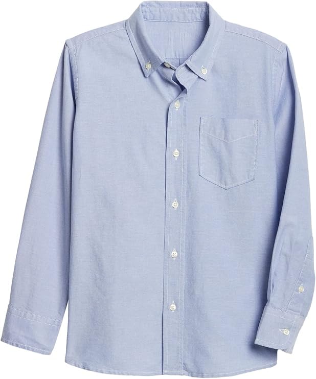 Image of GAP Boys' Button-down Long Sleeve Oxford Shirt