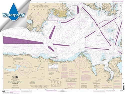 Paradise Cay Publications, Inc. NOAA Chart 18465: Strait of Juan de Fuca-Eastern Part 34 x 45.2 (Waterproof)