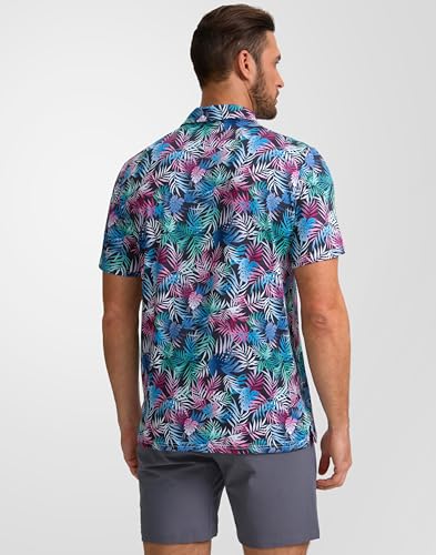 Image of Obla Mens Golf Polo Shirts Short Sleeve Dry Fit Performance Moisture Wicking Casual Print Collared Golf Shirts for Men