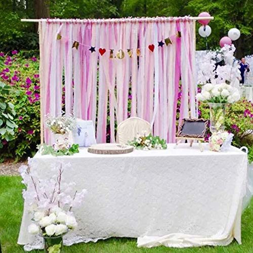6 Rolls Crepe Paper Decorations，433Ft Streamers Backdrop Decorations For Photo Booth Backdrop Birthday Party Graduation Ceremony Decoration #TOP1