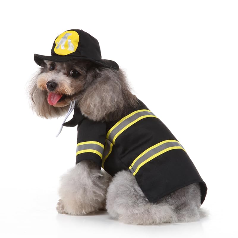 Beaupretty Feuerwehrmann Haustierkostüm XL Weiche Hundekleidung Transformierter Mantel Für Hunde Und Katzen Party Performance Verkleidung