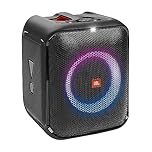 JBL PartyBox Encore Essential, Speaker Wireless Bluetooth Portatile con Effetti di Luce, Cassa Altoparlante Impermeabile IPX4 per Feste, Ingresso per Microfono Cablato, fino a 6 h di Autonomia, Nero