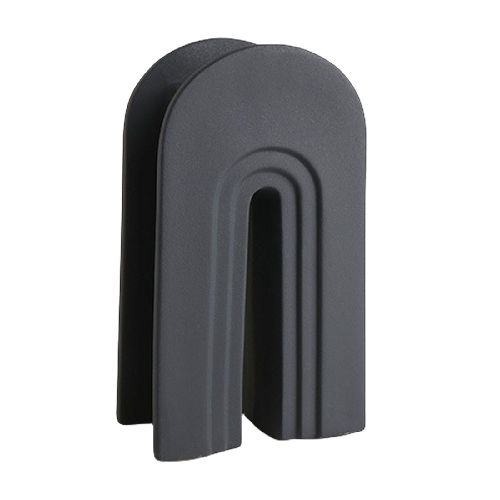 Nordic Style White Ceramic Arch Vase Modern Minimalist Pottery Decor for Centerpieces Kitchen Office or Living Room Geometric Gray Decorative Vase