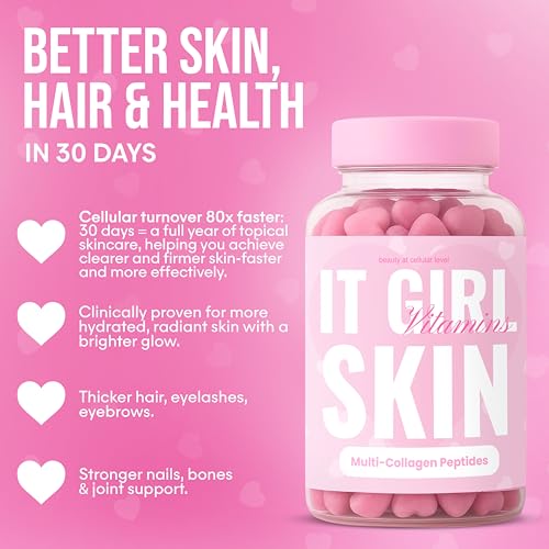 Skin Gummies for Women - Beauty Vitamin Gummy with Multi Collagen Peptides, Hyaluronic Acid, Retinol, Vegan Colostrum, Sea Moss & Antioxidants for Hydrated Clear Youthful Glowing Acne Prone Skincare - Image 7