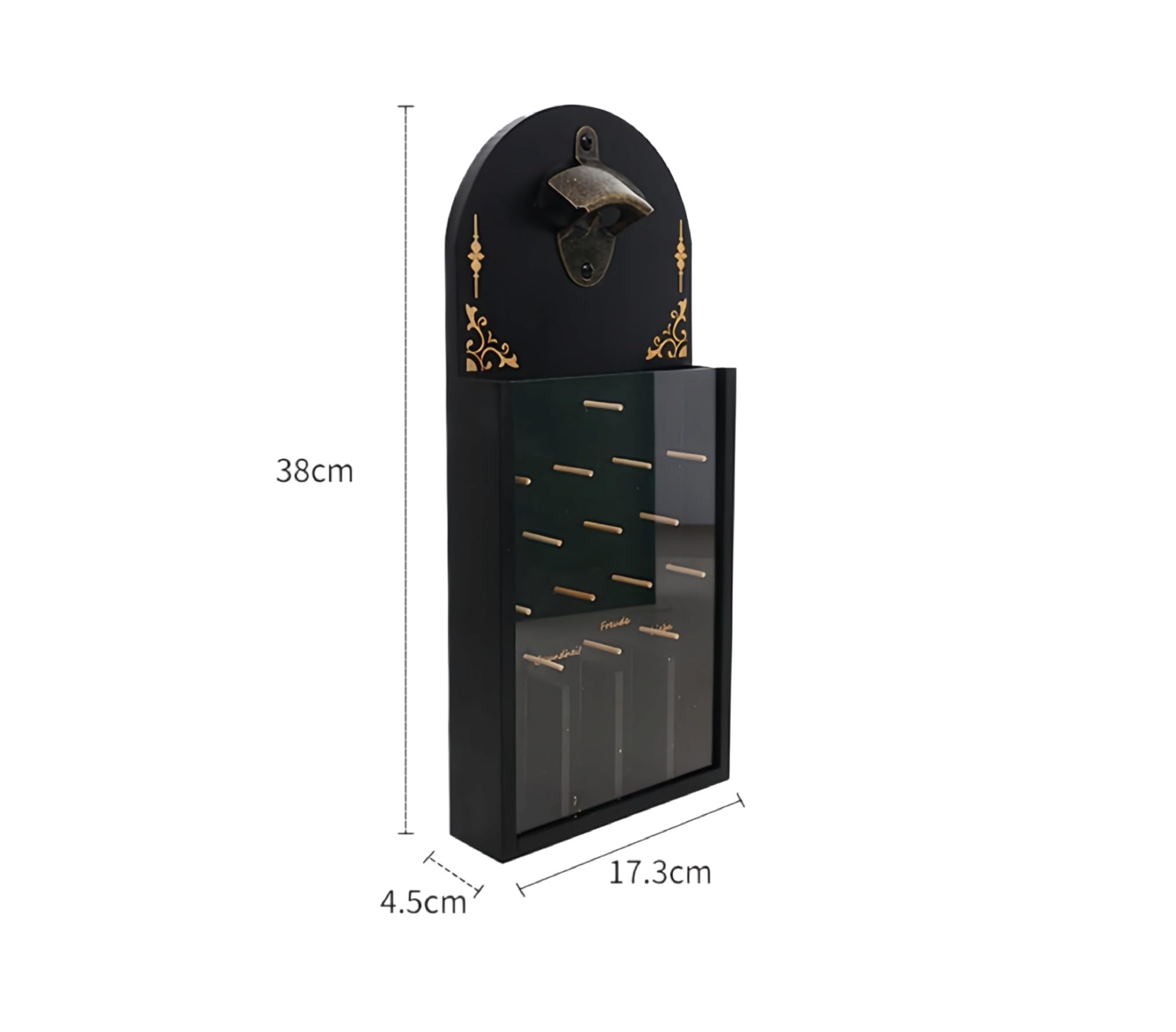 Sacacorchos Abridor de Botellas Pared Madera Maciza con función magnética for Cocina y Bar Herramienta Cocina(Bruin)