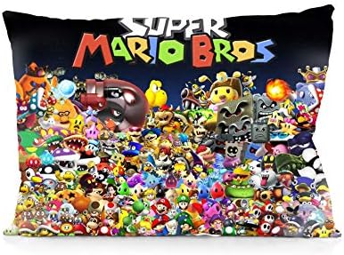 Super Brothers Pillowcases Both Sides Print Zipper Pillow Covers 20"x30"