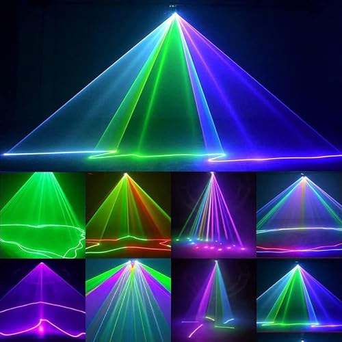 Image of Professional RGB Laser Party Lights,Sound Activated DJ Disco Light,DMX512 Remote Control Scanner Beam Effect Lazer Projector Lighting for Show KTV Bar Club School Dances Corporate Event Mobile DJs | Sound Activated, DMX512 Remote Control, Scanner Beam Effect, For DJ Disco Show KTV Bar Club School Dances Corporate Event