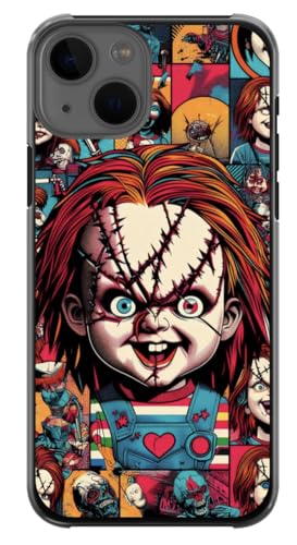 EZB Compatible With iPhone Chucky Phone Case | Flexible Shock Absorbent Edges Unique Horror Pop Art Hard Phone Cover | Creepy Chucky (iPhone X) Red