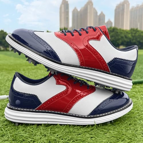 Image of Men Golf Shoes Professional 9 Spikes Comfortable Outdoor Golf Training Sport Sneakers for Men