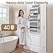 SpaceHacks 1 Pack Over The Door Organizer, Hanging Storage Organizer with Clear Window, 40lb Ultra Sturdy Large Capacity Room Organizer for Pantry Laundry Bathroom Nursery Closet Baby Essential (Grey)