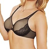 Lilyette by Bali Women's Comfort Minimizer Keyhole Embellished Bra, Black, 38D