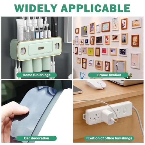 Image of Double Sided Tape 0.59 in x 15.1 ft, 2 Pack White Heavy Duty Removable Foam Tape, Strong Adhesive Waterproof for Car Home Office Decor, Damage-Free for Wall Picture Hanging