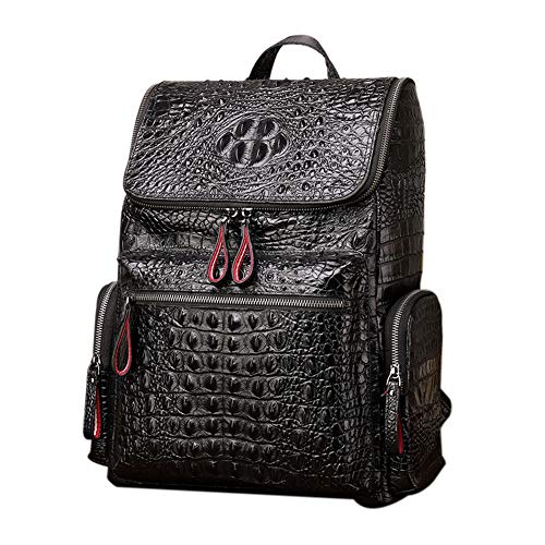 Boshiho real leather laptop backpack fashion travel bag daypack f…