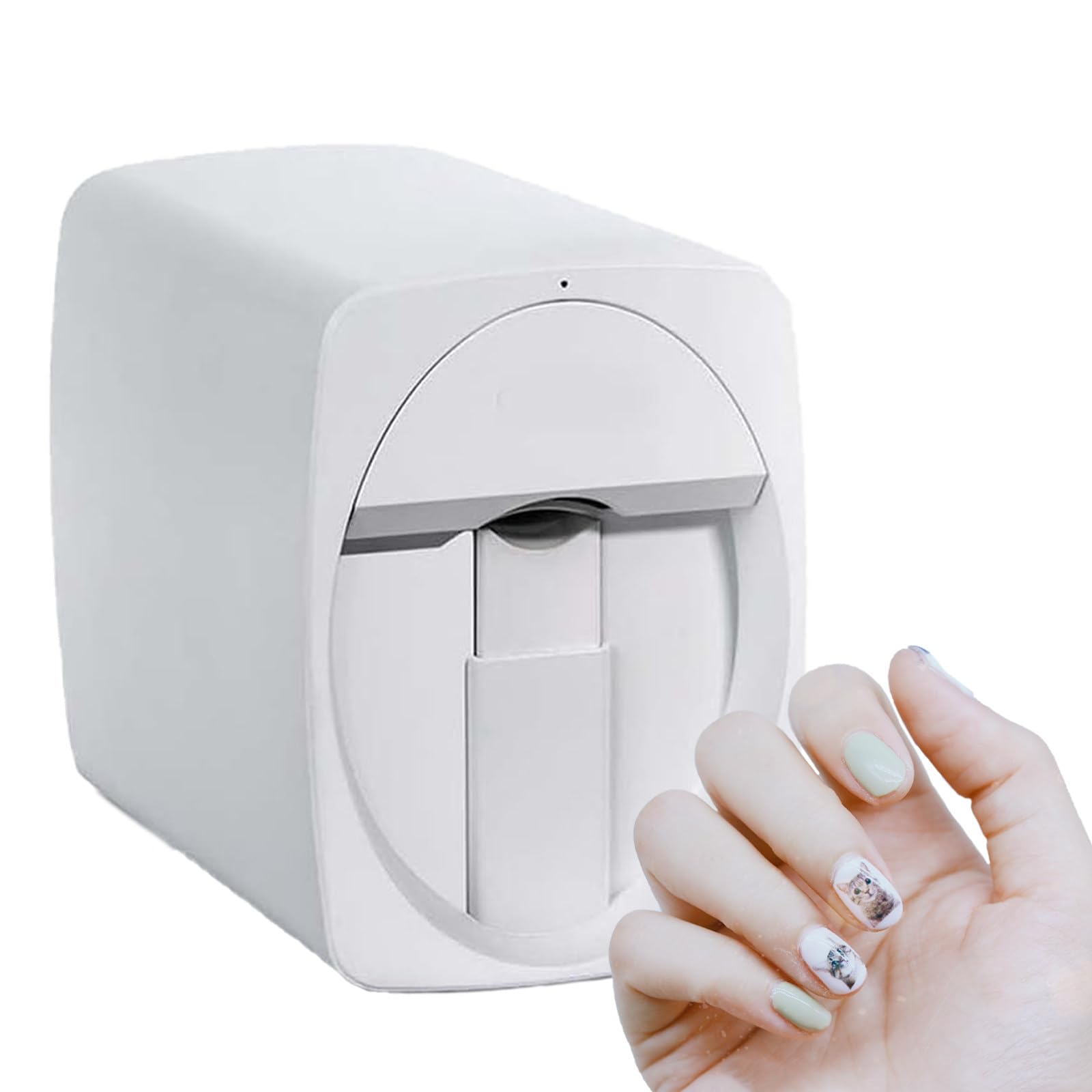 Macchina per Stampante per Unghie, Stampante per Unghie Automatica Mobile Digitale 3D, Stampante per Unghie Fai da Te, 40 Secondi per Ottenere Una Vernice per Unghie,White
