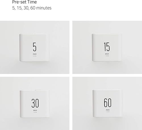 Miniatura 5 de mooas Temporizador de varios cubos violeta (5, 10, 20, 30 minutos) y menta (1, 3, 5, 10 minutos) y blanco (5, 15, 30, 60 minutos), reloj y alarma,