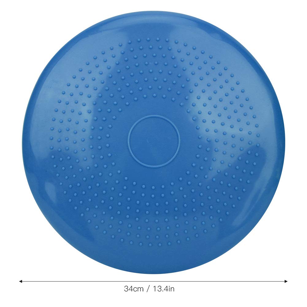 Socobeta Coussin Oscillant de Yoga, Coussin Efficace D'équilibre de stabilité de Base pour Enfants Atteints de TDAH, Bleu, 13,4 Pouces de Diamètre (Diamètre 34)
