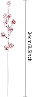 Vista 3 de 24 piezas de ramas artificiales con bayas, ramas con nieve artificial, tallos de bayas de acebo escarchadas, ramas de invierno para rellenos