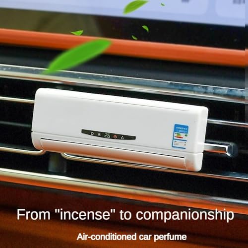 Image of Solar Air Conditioner Model Car Ornaments with Air Car Freshener Car Ornaments for Air Outlet Center Console Car Interior Decor Car Accessories (Gray + Gray [Lavender])
