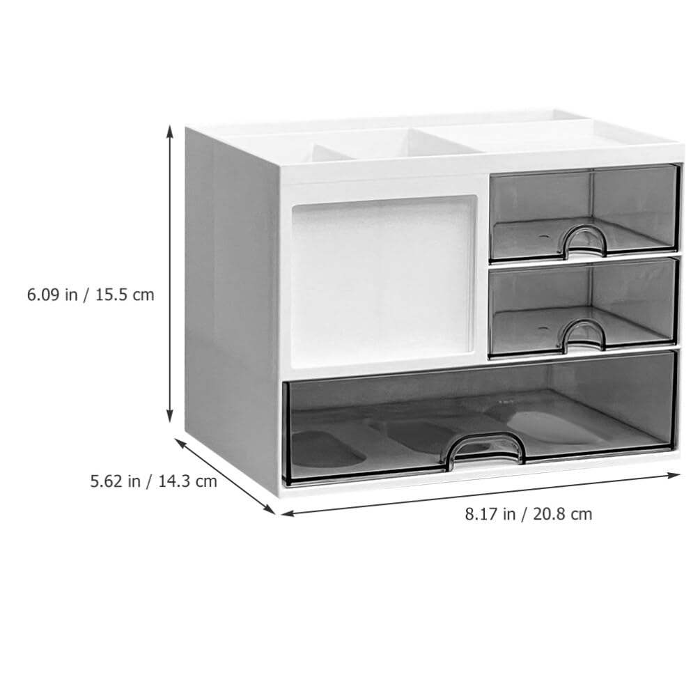 Organizador De Escritorio Extraíble Caja De Almacenamiento Multiusos Compartimentos Transparentes Para Papelería Para Oficina Hogar