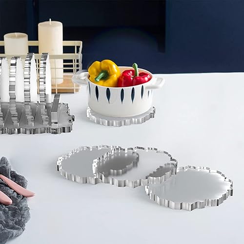 Miniatura 2 de Moldes de posavasos para fundición de resina irregular, moldes de resina, moldes de silicona para kits de resina epoxi, moldes de cristal, moldes de