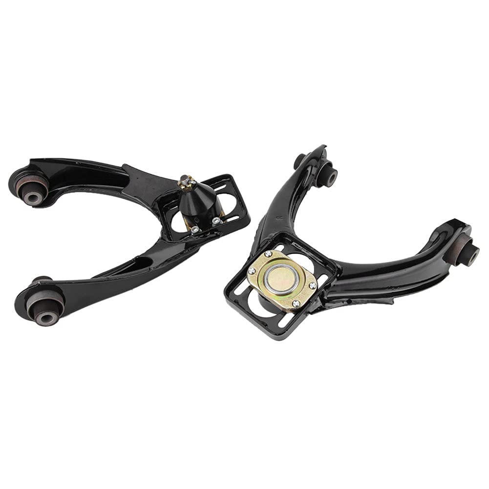 Wakects Regulowany Zestaw Przedniego Górnego Wahacza T6061 Aluminium do EK 1996-2000, Trwały, łatwy w Montażu, Idealny dla Zwiększonej Wydajności (BLACK)