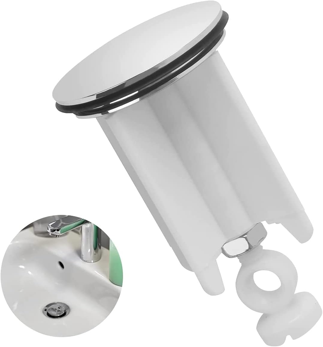 Techson PopUp Plug Replacement (40mm), Universal Adjustable Plastic