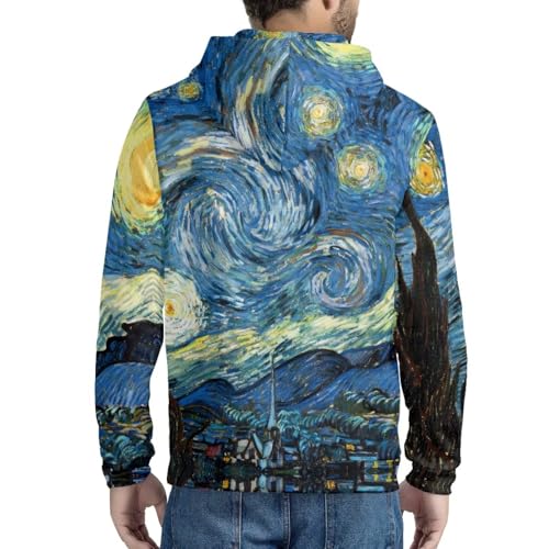 Christmas Men's Zip Up Hoodie Colourful Lights Christmas Snowman Casual Comfy Pullover Long Sleeve Sweatshirt2